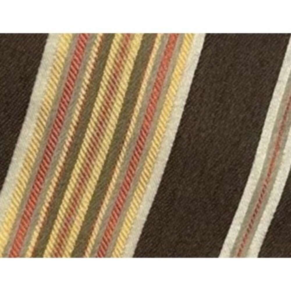 Banana Republic Striped Orange Brown Silk & Linen Tie Made‎ In Italy Preppy - Picture 4 of 9